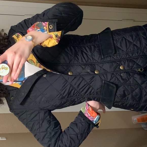 Joules Moredale Black Quilted Jacket XXS - Picture 2 of 13